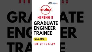 Molex Hiring Graduate Engineer Trainee | Off Campus Drive 2023 | Fresher Job | Bangalore Job | GET