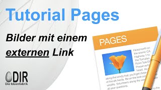 Mac Tutorial Apple Pages deutsch: Bilder mit externem Link (Hyperlink)