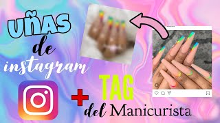 RECREANDO DISEÑO de INSTAGRAM con PIGMENTOS💅+ TAG del MANICURISTA💅💕