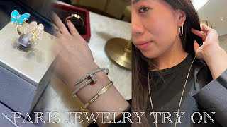 PARIS CARTIER VAN CLEEF ARPELS TRY ON SHOPPING | A DAY FINE JEWELRY SHOPPING WITH ME | MAGIC VCA