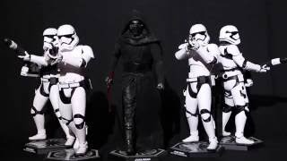 Star Wars: The Force Awakens- Hot Toys 1/6 scale review: Kylo Ren, FO troopers, Finn w/ Riot trooper