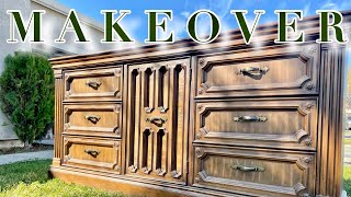 GORGEOUS DRESSER MAKEOVER | EXTREME BEFORE & AFTER 🤯