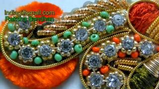 Jari Gota Beautiful Flower Shaped Rakhi