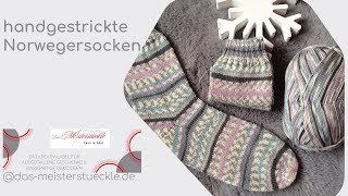 handgestrickte Wollsocken Wunschgröße 36 - 44 Norwegermuster