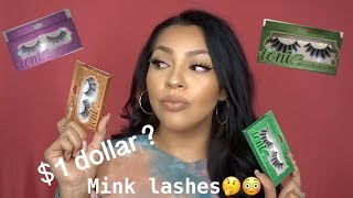 DOLLAR TREE $1 3D MINK LASHES-IONI LASHES REVIEW