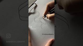 Calligraphy using 2 pencils 😱