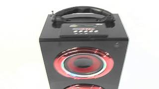 QFX CS-228 Portable Speaker With Rechargeable Battery USB SD Aux Multimedia Player