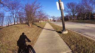 Cycling in Burr Ridge, IL, February, 2018