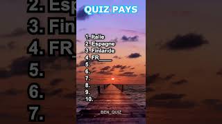 Quiz Geographie niveau : Difficile #devine #quiz #pays