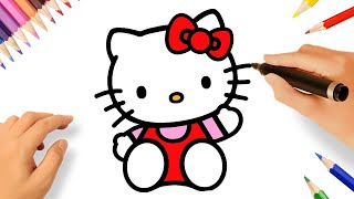 COMO DESENHAR A HELLO KITTY 🎀😺