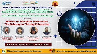 Webinar on Disruptive Innovations: The Gateway to Thriving Enterprises