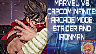 Marvel vs Capcom Infinite Arcade Mode Gameplay. Strider and Ironman. Xbox One X