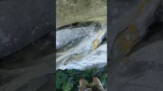 Linn Cove Lullaby 5.10a Ship Rock North Carolina #climb #rockclimbing #mountains #bouldering #shorts