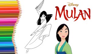 Disney Princess Mulan Coloring Book PageS | COLORAÇAO | DESENHAR E COLORIR | ARTS R US