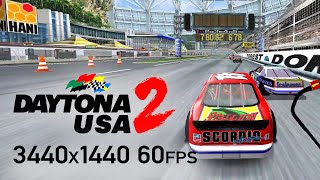 Modern Sega Model 3 Emulation - Daytona USA 2 (Astro Waterfall Speedway) - ULTRAWIDE 60FPS 3440x1440