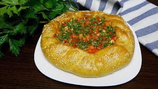 Сытный мясной пирог на СуперБыстром дрожжевом тесте!