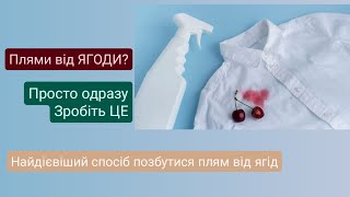 Позбутися ПЛЯМИ від ЯГОДИ з одягу ДІЄВИЙ СПОСІБ легко і просто 🍒🍓🫐