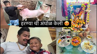 Vlog 378 | हरण्या ची अंघोळ केली 😍 | हर्षू आणि माझी मजा 😃 | Family Vlog | Daily Vlog | Nayan Katekar