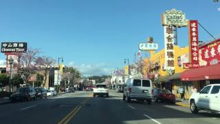 Driving in Chinatown LA Saturday evening