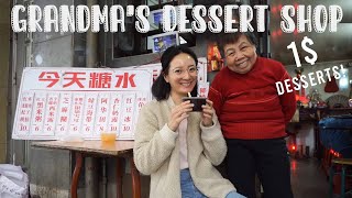 Grandma's Dessert Shop! desserts around the world, Chinese street food, best street food foodie vlog