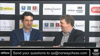 ANALYSIS WITH VISWANATHAN ANAND AND VLADIMIR KRAMNIK | NORWAY CHESS 2017 ROUND 2