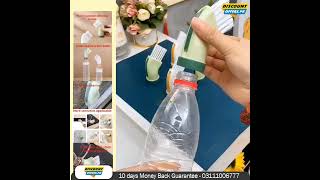 Pack of 2 Multi use Wet & Dry Cleaning Brush Can Be Connected to Mineral Water Bottle for Home and O