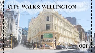 Walking in Wellington from Cuba Street to the Beehive (New Zealand)