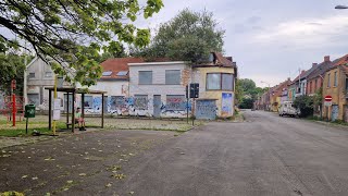 Verlaten huis van de spookstad Doel in België