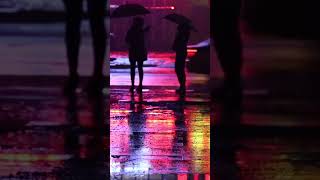 Street in a Rain When Two People Standing #nature  #citytower #hindutemple #travel