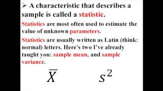 Parameters, Statistics, and Sampling Error