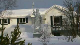 Statue of Liberty in snow