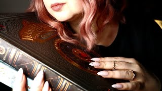 ASMR Beautiful Book Covers Gentle Tapping & Scratching ✨ Long Nails 💋Soft Spoken ✨ Inaudible Whisper