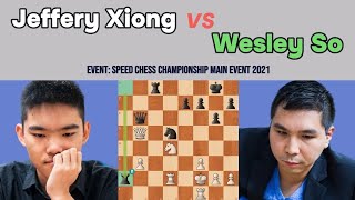 Intense Chess Showdown: Jeffery Xiong vs Wesley So - Speed Chess Championship Main Event 2021