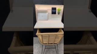 BitmanWood Home Office Wall Mounted Folding Desk Space Saving Furniture Small Space Living Tiny Home