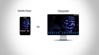 "PC vs Mobile" Fnaf SL Comparison