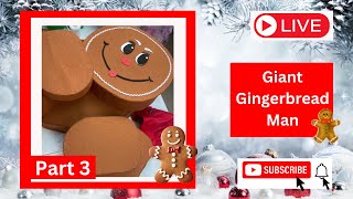 Giant Gingerbread Man DIY, Part 3,  How to Make a Large Dollar Tree Ginberbread Man