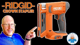 RIDGID 18v CROWN STAPLER -REVIEW!!#ridgidpowertools #ridgidtools #woodworking #stapler