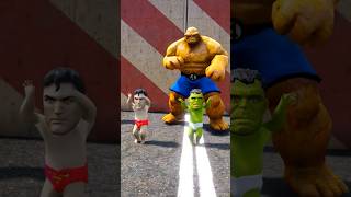 GTA V SUPERMAN, BATMAN AND HULK BABY IS KIDNAPPED #shorts #gaming