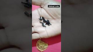 Making Patti Mangalsutra design Using black glass pipe beads