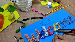 DIY String Art || How to do String Art || String Art tutorial for beginners || Jiya's Planet