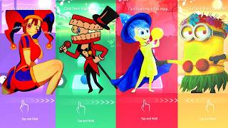 The Amazing Digital Circus Pomni vs Caine vs Inside Out2 vs Minions Tiles Hop EDM Rush