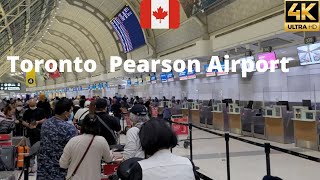 Toronto Pearson International Airport  - Check-in to Departure in 4k ( walking Tour)