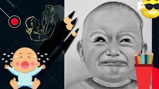 Drawing a crying baby 🤱🤱🤱💝💝