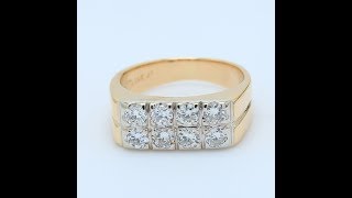 Men's 2 Row Diamond Ring