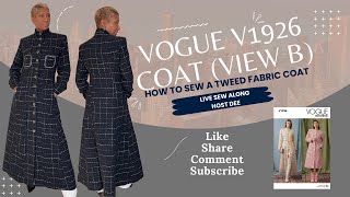 LIVE  Sewing on Vogue V1926 (View B)