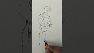 How To Draw A Soldier #shorts #youtubeshorts #ytshorts #drawing #art #pencildrawing