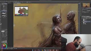 painting horror art with clip studio paint (test stream)