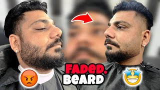 Best Beard Faded Cutting For men 😱 | Beard Hair Style Cutting 2024 | Beard Fade Tutorial At Home