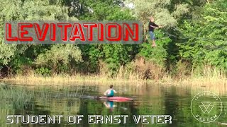 Levitation over the river by one of my most talented students