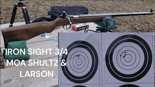 Shultz & Larson Iron Sight 22lr under 3/4  MOA